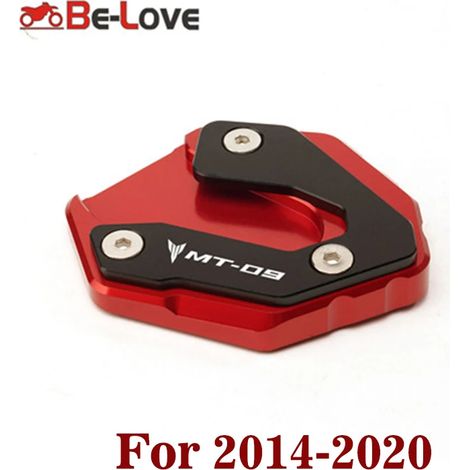 (Rouge 2014-2020) Compatible avec YAMAHA MT-09 MT 09 MT09 Tracer 900 XSR900 2014-2023 2021 22 Béquille latérale/pied d'extension Maxpower (1/4)
