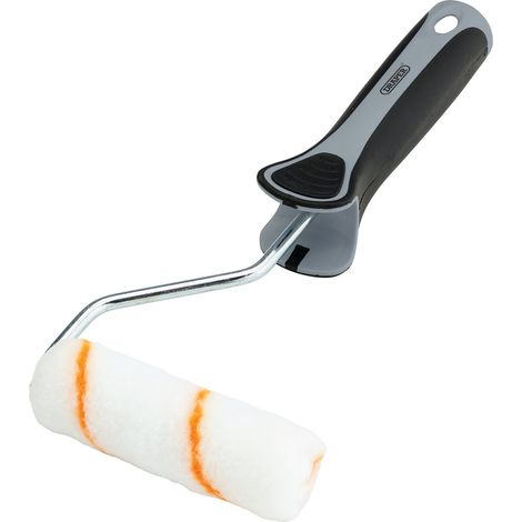Draper 20792 Medium Pile Polyester Paint Roller with Soft Grip Handle, 4""/100mm
