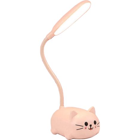 Lampe de bureau LED pour enfants accessoires Kawaii en forme chat flexible à col cygne le soin des yeux (1/4)