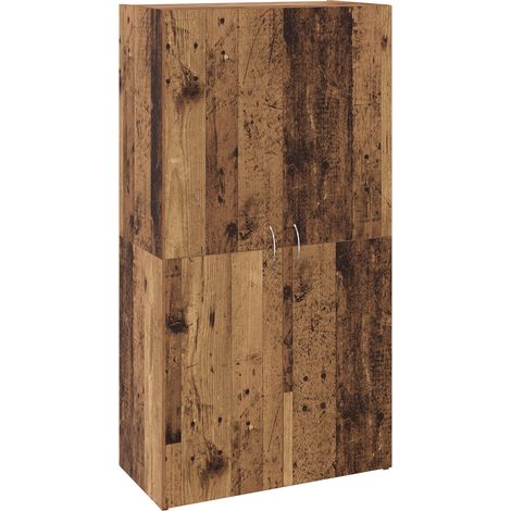 Cabinet de Bureau Chêne noir 60 x 32 x 115 cm Bois d'ingénierie