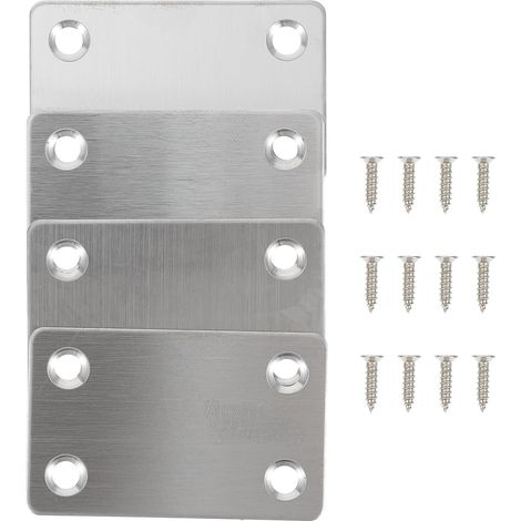 12 équerres d angle en acier inoxydable brossé vis 38x60x1 2 (1/5)