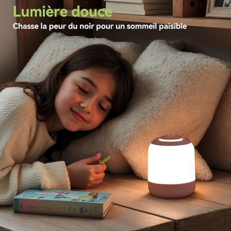 Lampada da comodino LED tattile ricaricabile dimmerabile per camera da letto adulta per bambini salone da campeggio 3 temperature - AUTRES (1/4)