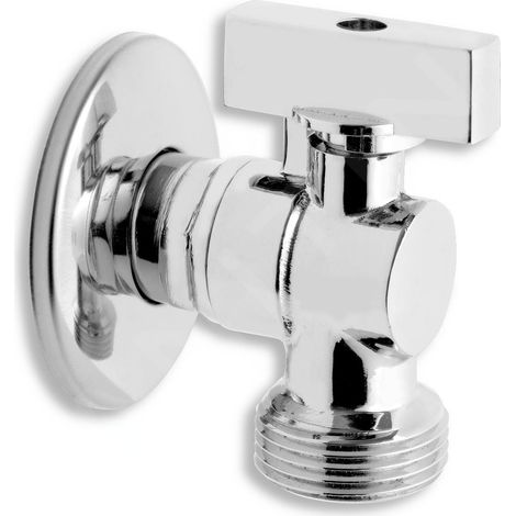 Novaservis Robinets d’angle - Vanne d'angle pour lave-linge avec clapet anti-retour 1/2 "x3/4", chromé CF3016 (1/2)