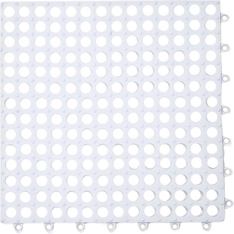 Tapis de sol emboîtables, blancs, 1/5/10 pièces, à trous et hydrophobes, antidérapants, pour la maison et les toilettes. (1/4)