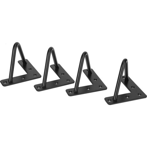 Lot de 4 pieds de table en fer forgé en forme de U, supports de bureau, accessoires de quincaillerie pour meubles (1/5)
