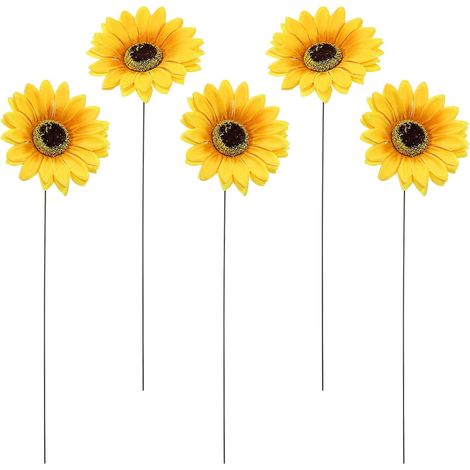 5 Stück Stabile Metall Gartenstecker mit realistischen