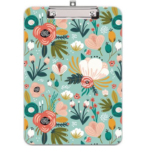 porte bloc a4 avec pince, Plastique dur, Clipboard A4 dessin de mode, Planchettes à pince et porte-formulaires, 32CM x22CM, Fleur verte (1/5)