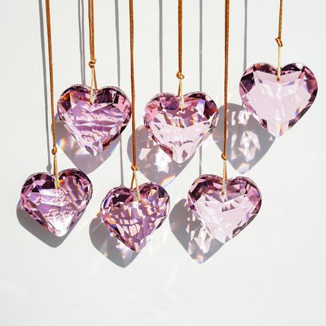 Guirlande De Décoration De Noël - Boules En Verre Facetté Étoile - Pour Arbre De Noël Et Suspension - Lot De 6 (1/5)
