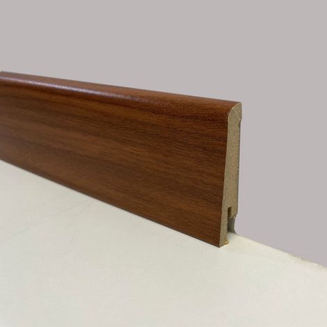 €1,69 - BATTISCOPA ZOCCOLINO in FIBRA DI LEGNO 60x15 Vari decori, Parquet, Laminati, SPC, LVT (prezzo al metro)-DOUSSIE-MOGANO