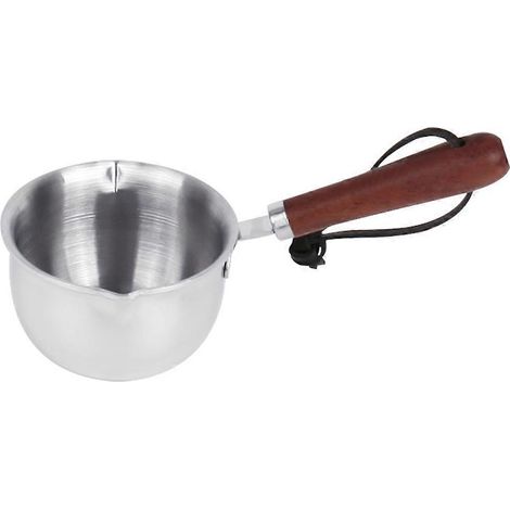 Kleiner Edelstahl-Kochtopf, tiefer Topf zum Wasserkochen, tiefer Topf zum Erwärmen von Milch-16.5X8X4.2CM (1/4)
