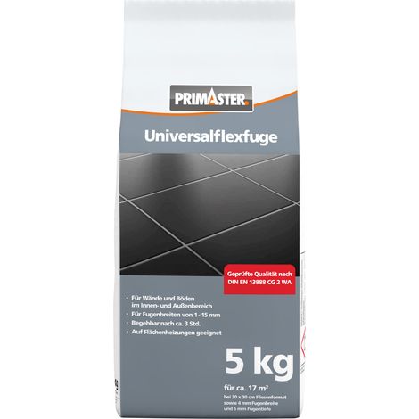 Primaster Universalflexfuge zementgrau 5 kg 1 - 15 mm