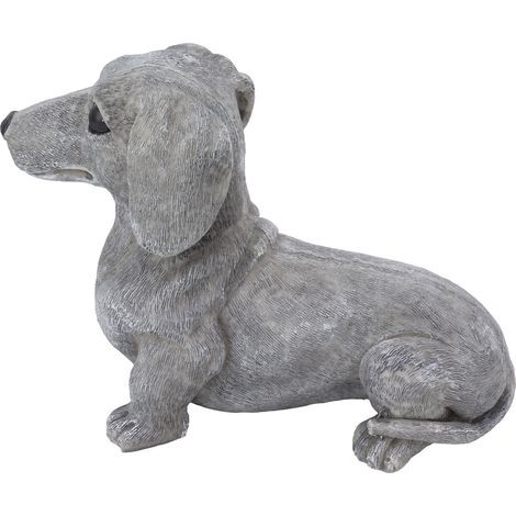 Selbstgemachte Hundefiguren für den Garten, realistisch, aus Kunstharz, bruchfest, Dekoration für Hof und Rasen, Dackel (1/5)