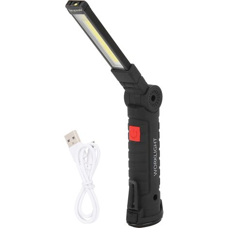Faltbare USB-Taschenlampe – Wiederaufladbare LED – 5 Modi – Multifunktionales COB-Licht – Camping – Arbeitslampe