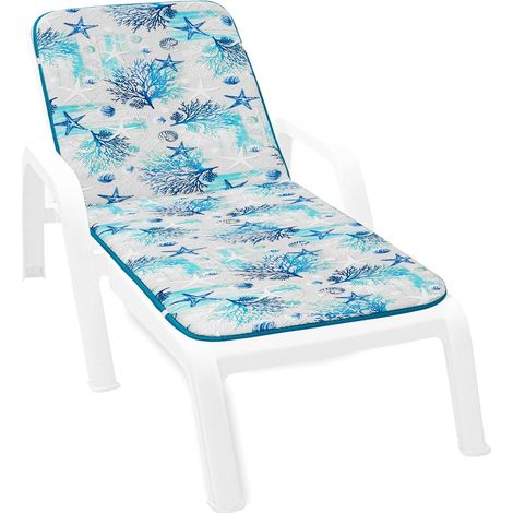 Cuscino Giardino Sedia Copripoltrona Coprisedia Lettino Pieghevole Stile Marino 100% Made In Italy