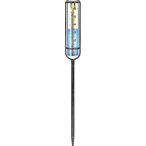Pluviomètre, Pluviomètre en Verre de 6 Pouces pour Cour avec Piquet Pluviomètres les Mieux Notés pour Cour avec Piquet (Bleu) Facile à Utiliser (1/5)