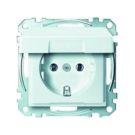 Merten Steckdose 1-fach polarweiß mit UP Klappdeckel System M MEG2311-0419 IP20 (1/5)