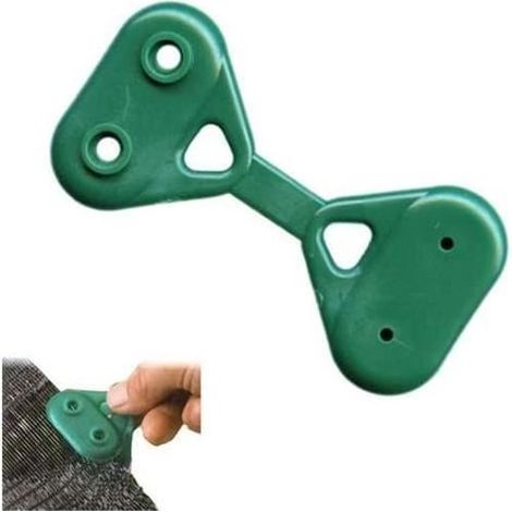 Fixation pour brise vue occultant - Attaches pour filet d'ombrage - 50 pièces (1/4)
