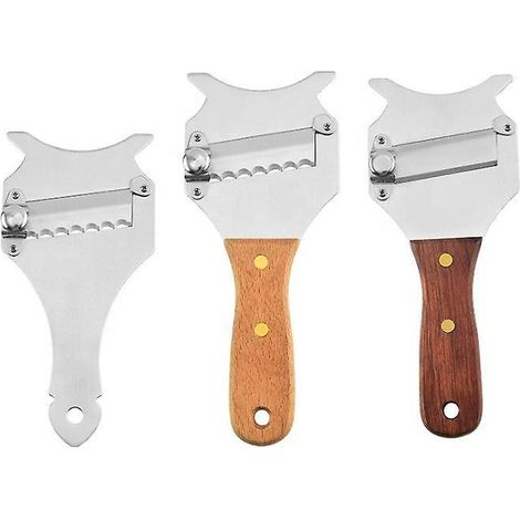 3-teiliges Trüffelschneider-Set, verstellbare Klinge, Griff aus Rosenholz, Trüffelhobel aus Edelstahl für Käse und Schokolade, Trüffelschneider für Gemüse und Schokoladentrüffel