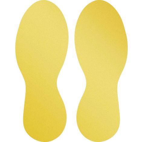 Durable 104704 Forma di marcatura a pavimento, rimovibile Giallo 5 Paio/a (L x A) 90 mm x 240 mm (1/2)