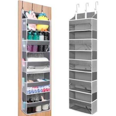 Étagère de rangement suspendue à cinq compartiments - une solution de rangement pour portes, pliable et peu encombrante, idéale pour le camping, les chambres d'enfants, les salles de bains, les chambr (1/5)