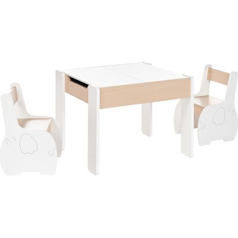 Kindertisch mit Stühlen LOYD Weiß