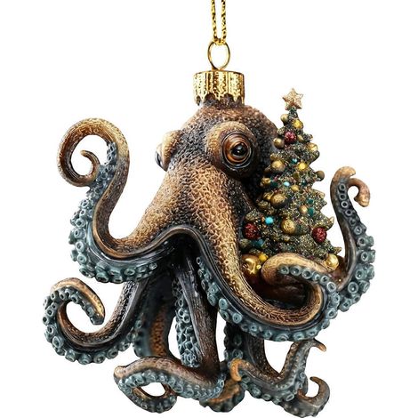 Bruchsichere Acryl-Meerestiere als Hängeornament für den Weihnachtsbaum, zur Dekoration von Festbäumen und Fahrzeuginnenräumen, mehrfarbig (1/5)