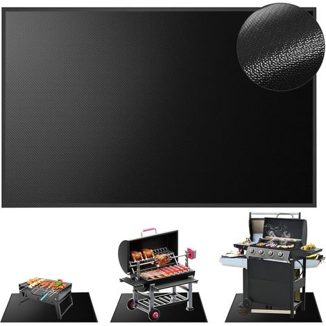 Estera para Barbacoa Suelo Exterior 90 x 120 cm, Resistente al Calor hasta 1000 °C Estera para Barbacoa Ignífuga Ignífuga, Fibra de Vidrio, para Suelo, Césped, Camping y Terraza
