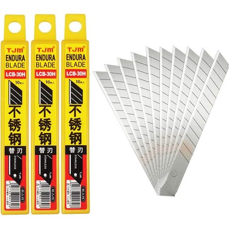 30pièces 9mm Lames Sécables en Angle 60°, Cutter de Précision (1/5)