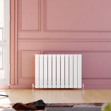 ELEGANT Horizontal Radiator Double Flat Panel 600x836mm Designer White Radiator (1/5)