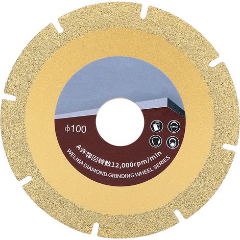 Disque de coupe diamanté 100mm, lame de scie en titane 60 mesh, pour marbre et machine de découpe (1/5)