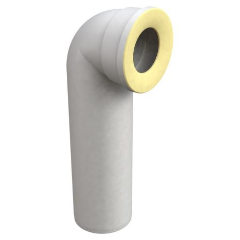 Coude 90o Bonomini pour cuvettes WC sortie 90 mm avec rallonges d'entre'e 80-110 mm manchons raccords