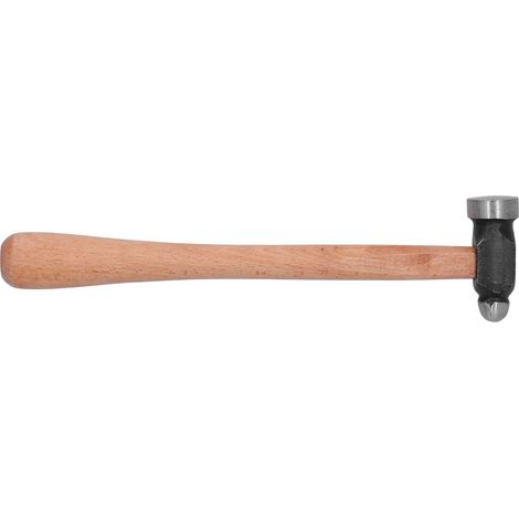 Marteau à panne ronde à manche en bois pour la fabrication de bijoux et le traitement des matériaux. (1/5)