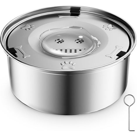 Accessoires pour animaux, gamelle pour chien en acier inoxydable, gamelle flottante pour eau, gamelle grande capacité pour chien, fontaine à eau pour animaux (1/5)