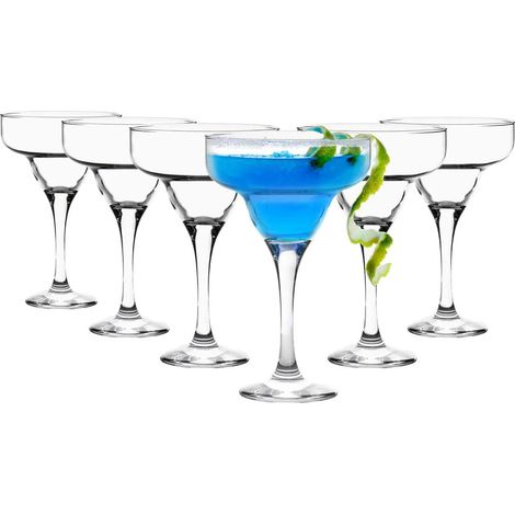 Lot de 6 verres à margarita Misket transparents de 295 ml - Compatibles lave-vaisselle - Coffret cadeau de verres à champagne, expresso et cocktails classiques pour bars et fêtes - par lav (1/4)