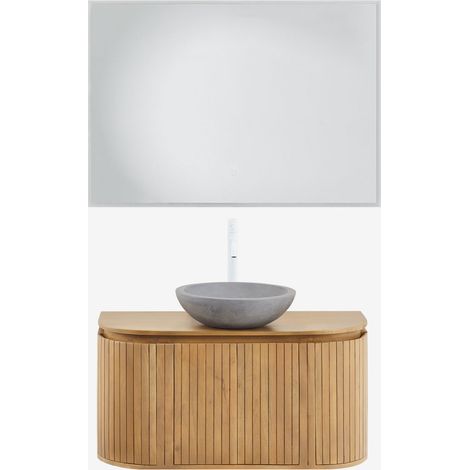 Conjunto de mueble de baño en madera de mango Analis SKLUM