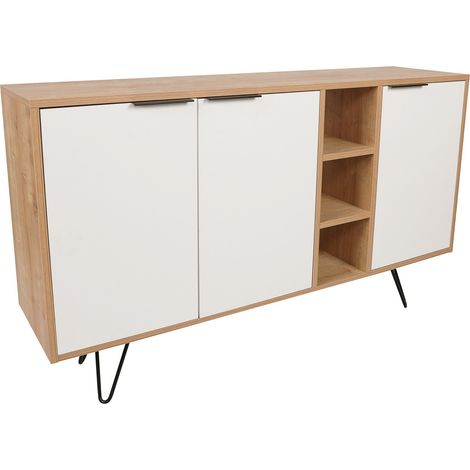 Console en bois "Clara" 142 x 35,6 x 83 cm - Chêne (1/4)