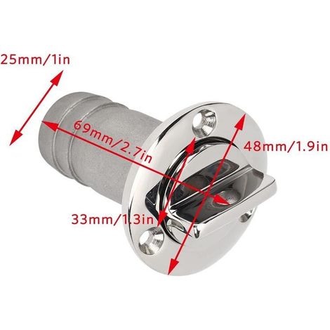 Stainless steel cast 316 vent port, water outlet, oil filler opening, drain valve, ship fittings, yacht accessories, small 1-inch oil filler opening, water outlet.