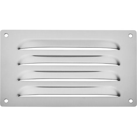 SOTECH Lüftungsgitter Edelstahl gebürstet aufschraubbar, 165 x 100 mm