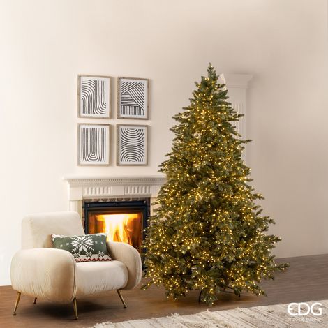 EDG Albero di Natale Pino Argentato 5.000Miniled H.240 D.166 Ip44 C4 (1/5)