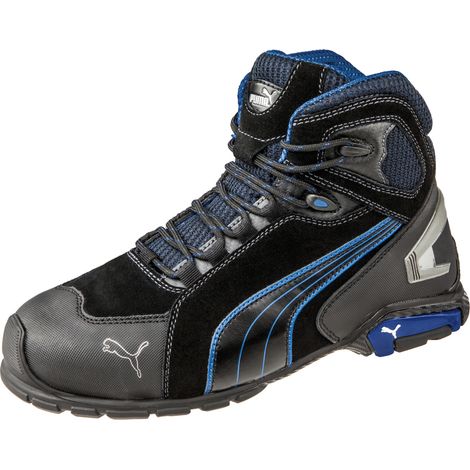 PUMA Sicherheitsstiefel Rio Black Mid Größe 40 schwarz / blau - 63.225.0-40