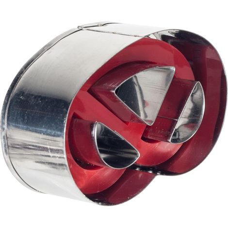 bretzel avec éjecteur, acier inoxydable, argent, 6,4 x 4,4 x 3,8 cm (1/5)