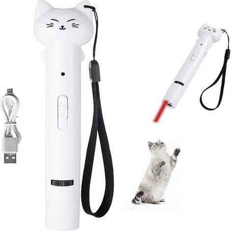 Jouet interactif pour chat avec pointeur laser, rechargeable, pour chatons et chiens., polyvalent et pratique (1/3)