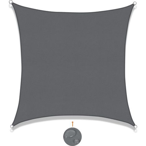 Voile d'ombrage Rectangulaire 4x4m Imperméable Toile Ombrage UV Protection (1/5)