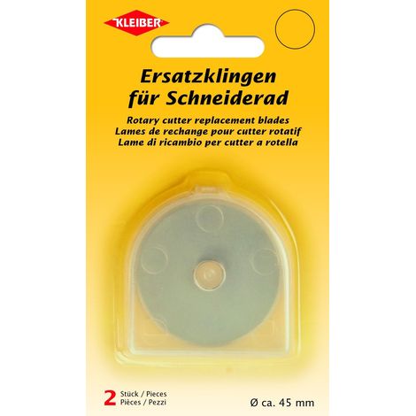 KLEIBER 92060 LAME DI RICAMBIO PER ROTELLA (TAGLIERINA), ACCIAIO, ARGENTO, 4,5 X 4,5 X 0,1 CM