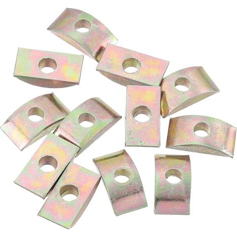 M6 Demi-Lune Écrous Rondelles Fer Solide Bronze 12pcs (1/5)