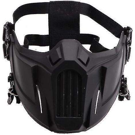 Masque de sport extérieur coupe-vent, anti-poussière, cosplay, ski, cyclisme, masque de sécurité ajustable NOIR (1/5)