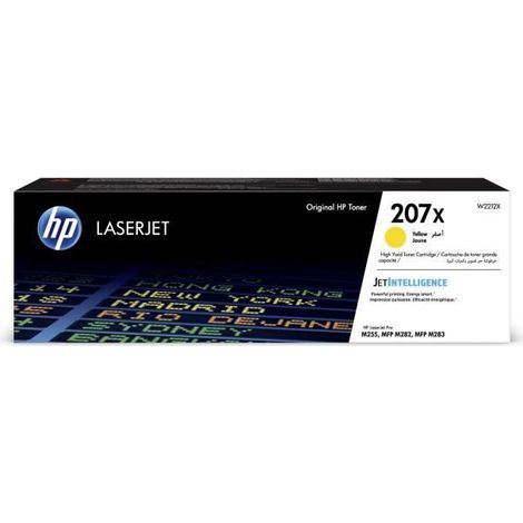 Toner hp 207x color laserjet pro m282nw / m283fdn / m283fdw amarillo 2.450 paginas