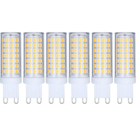 Lot de 6 ampoules LED G9 5W 6000K , 360° non dimmable , AC220,240V (1/5)