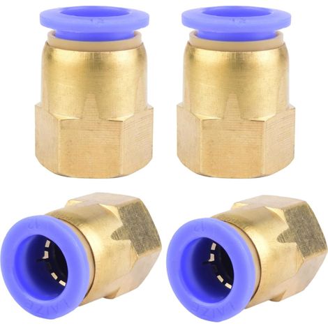 4 pièces 10 mm 1/2′′PT filetage extérieur droit Push to Connect Raccords de tube à emboîter pneumatique connecteur rapide PCF PCF12-1/8" (1/5)