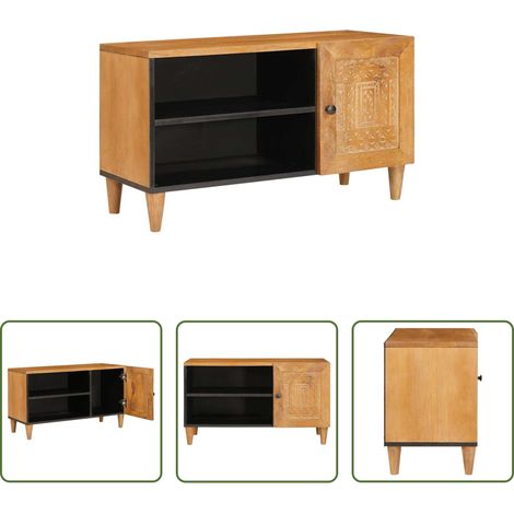 TV-Schrank -  TV-Einheiten mit Regal Hellbraun 80 x 33 x 46 cm Holzwerkstoff (1/5)